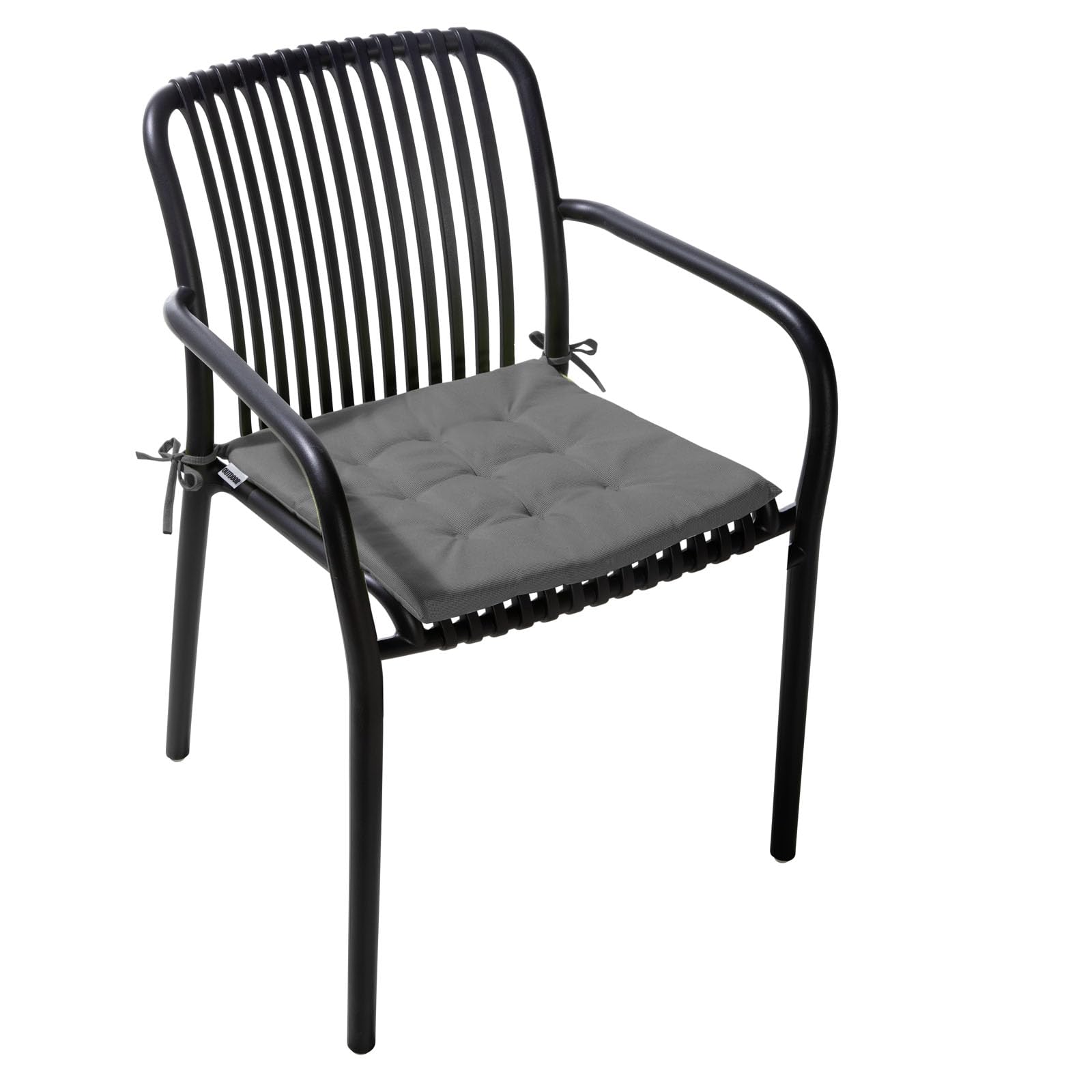 heimtexland Typ551 Stuhlkissen 40x40 cm Anthrazit 2er-Set outdoor