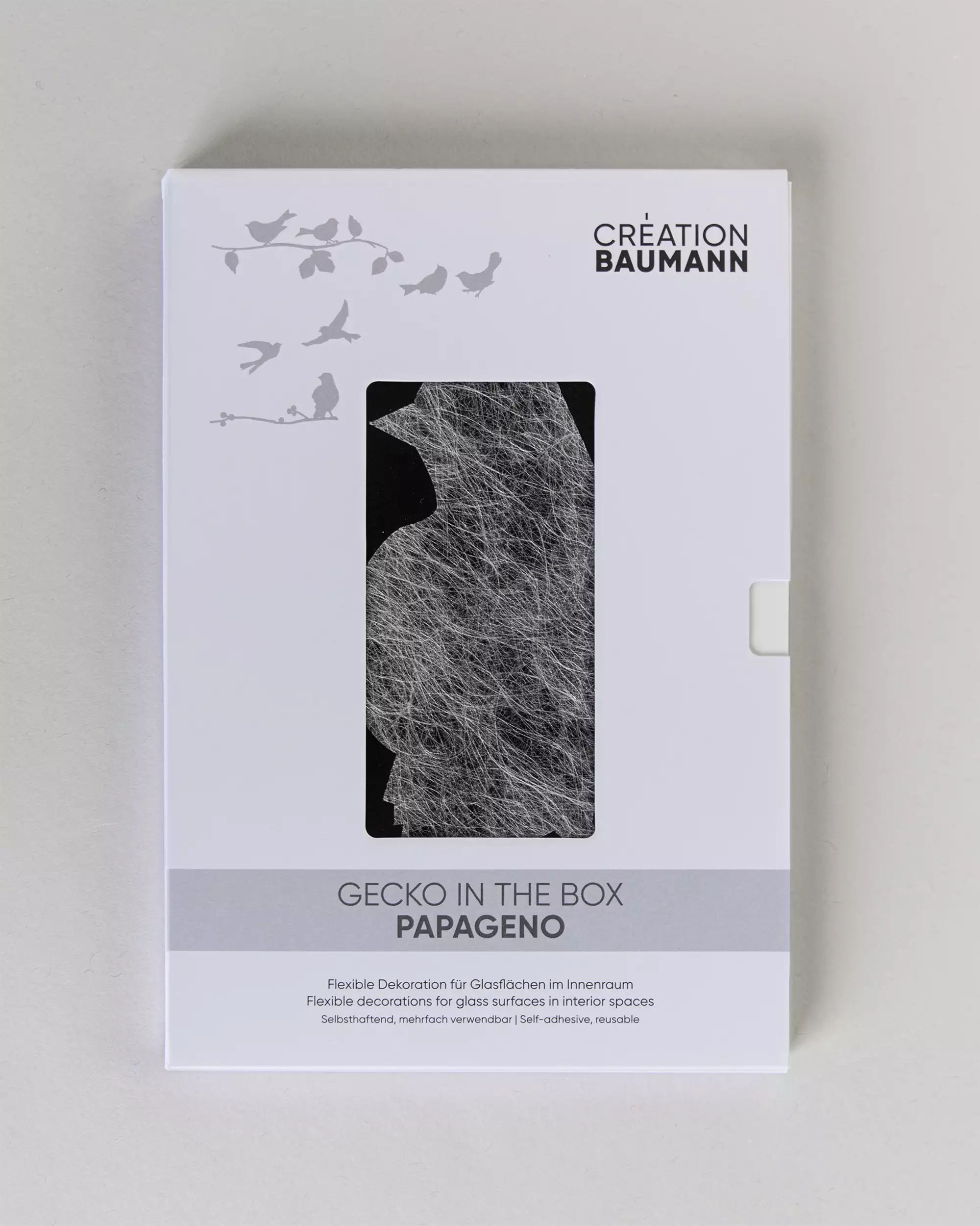 Création Baumann Gecko Papageno Hafttextil Vögel