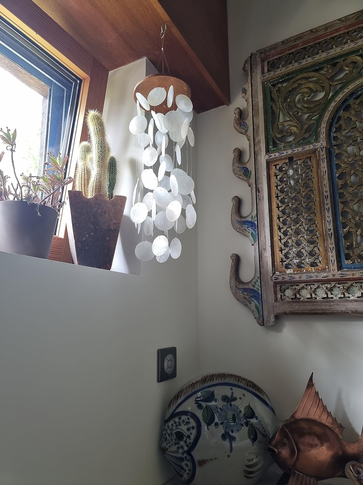 HAB & GUT HA0P1 Windspiel Beige-Braun 87 cm Perlmutt