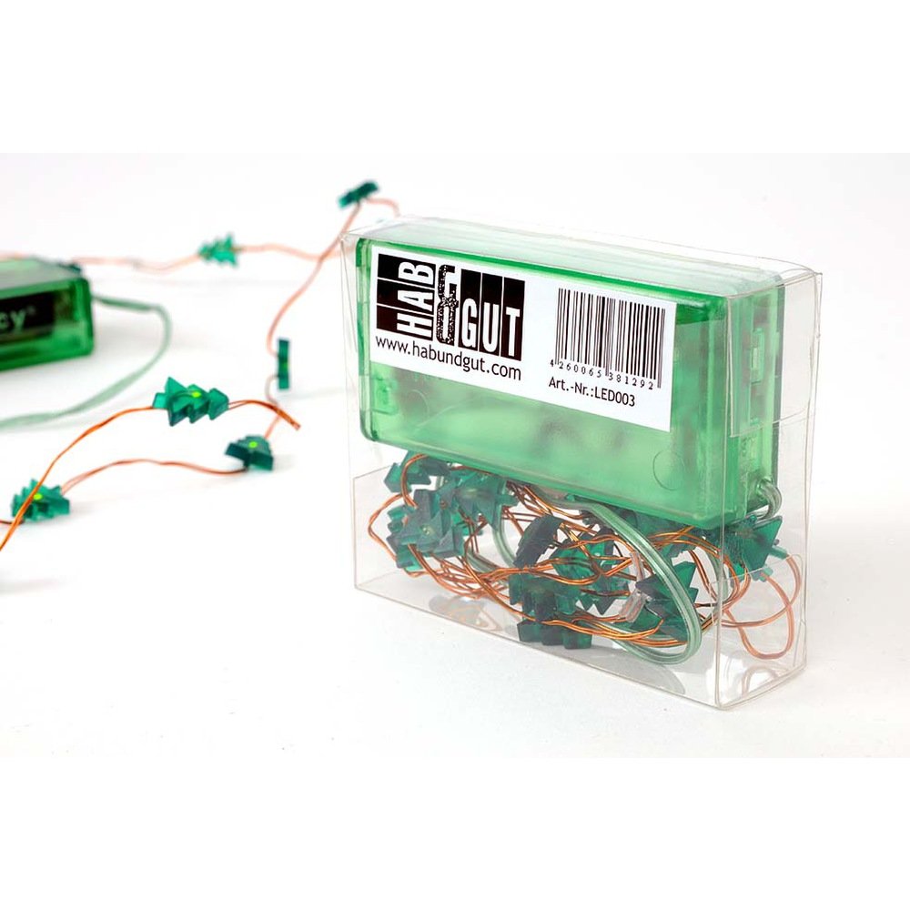 HAB & GUT LED003 Lichterkette Tannen grün Batterie 20er