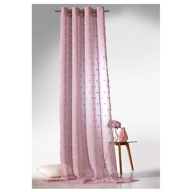 heimtexland Boho Typ764 Ösenschal 245x135 altrosa transparent