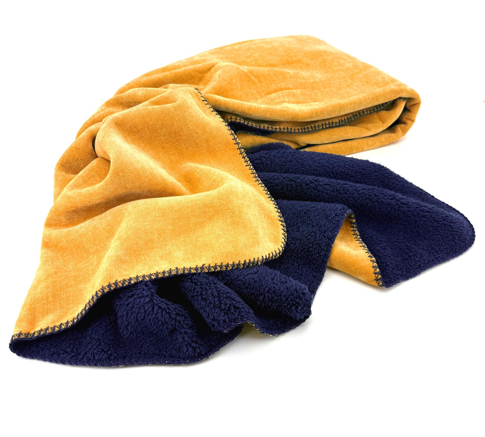 heimtexland Typ909 Kuscheldecke 150x200 Senfgelb Sherpa