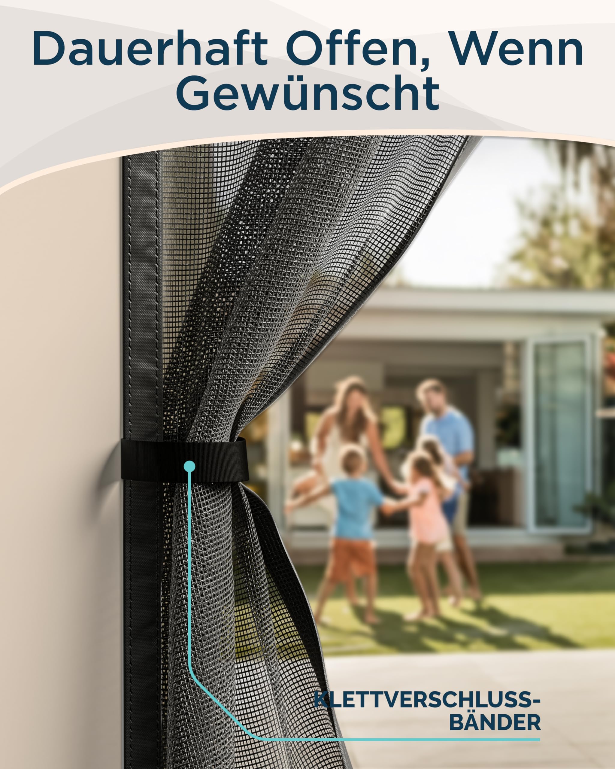 ARCOL Fliegengitter Balkontür 92x212 cm schwarz magnetisch