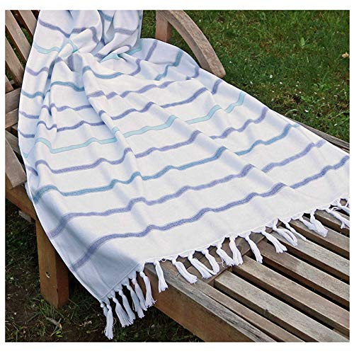 heimtexland Typ435 Hamamtuch 80x160cm Dunkle Streifen Baumwolle