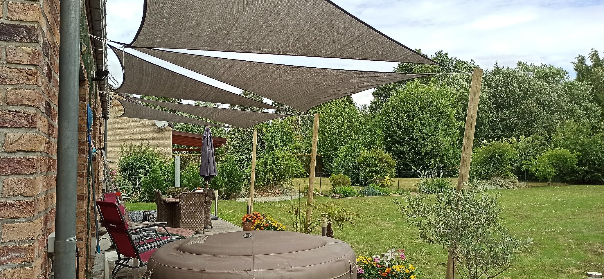 Sol Royal SolVision Sonnensegel Grau wasserdurchlässig