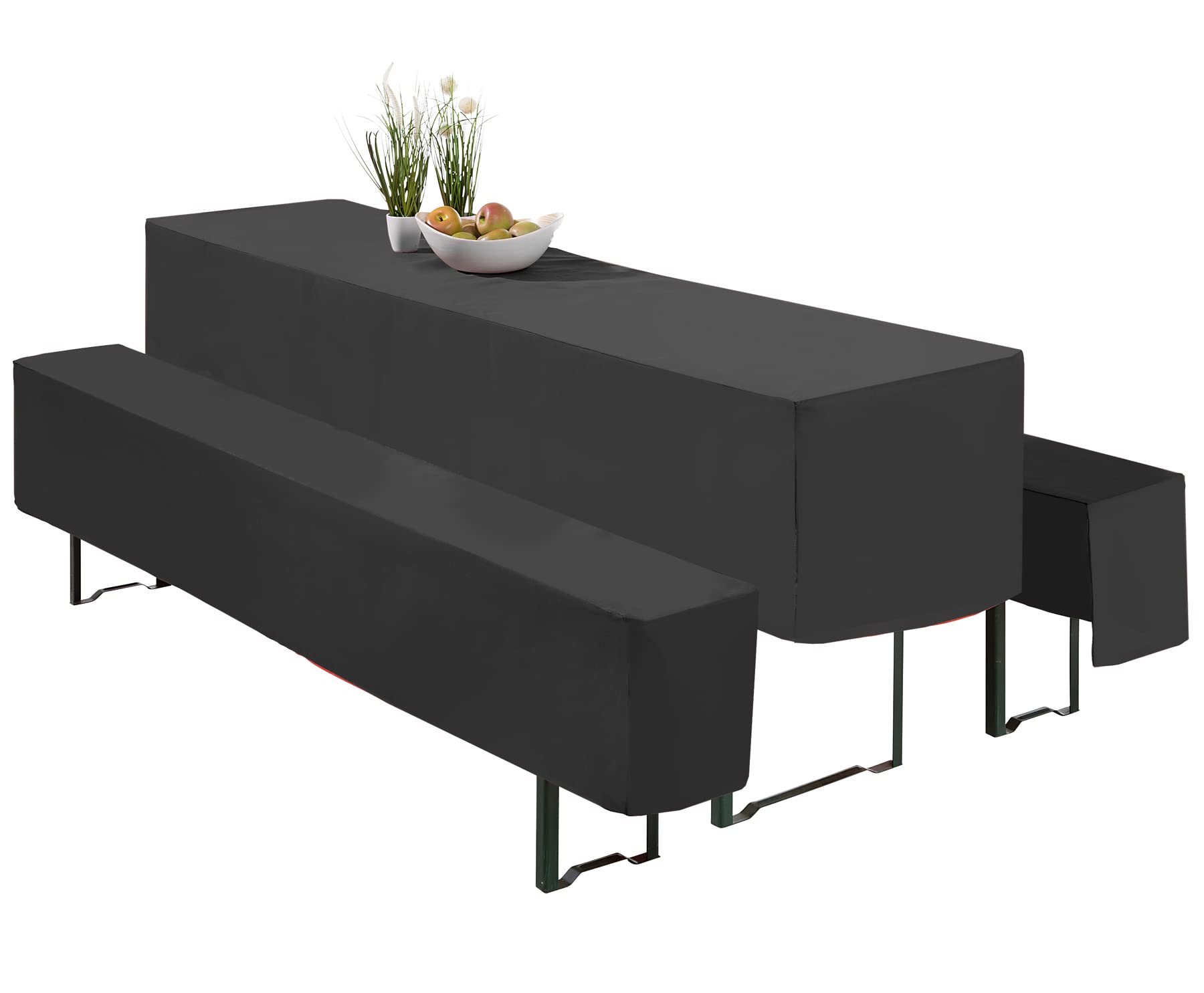 heimtexland Typ860 Hussen-Set 3-teilig Schwarz 70x220 cm
