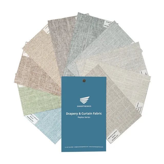 SmartWings Home Peplos Vorhang Stoffmuster 100% blickdicht