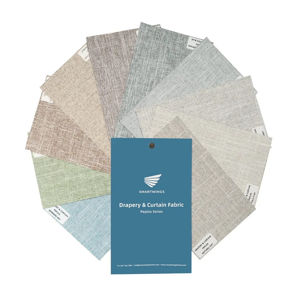 SmartWings Home Peplos Vorhang Stoffmuster 100% blickdicht