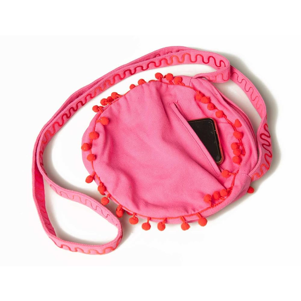 HAB & GUT Nepal Goa Crossbody Handtasche pink bestickt Baumwolle