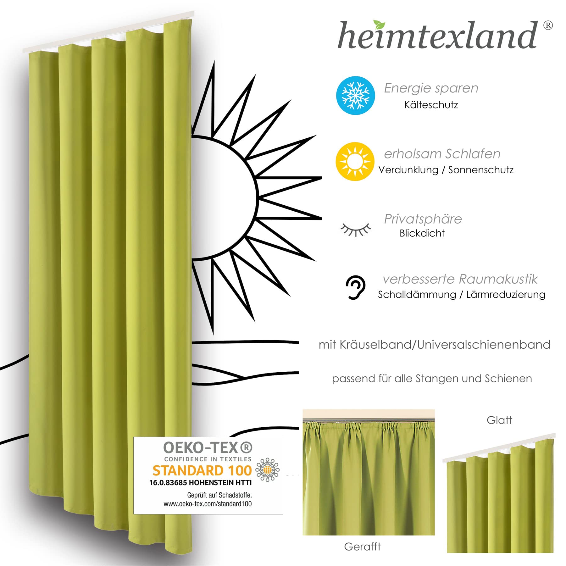 heimtexland Typ139 Thermovorhang 245x135 cm creme blickdicht