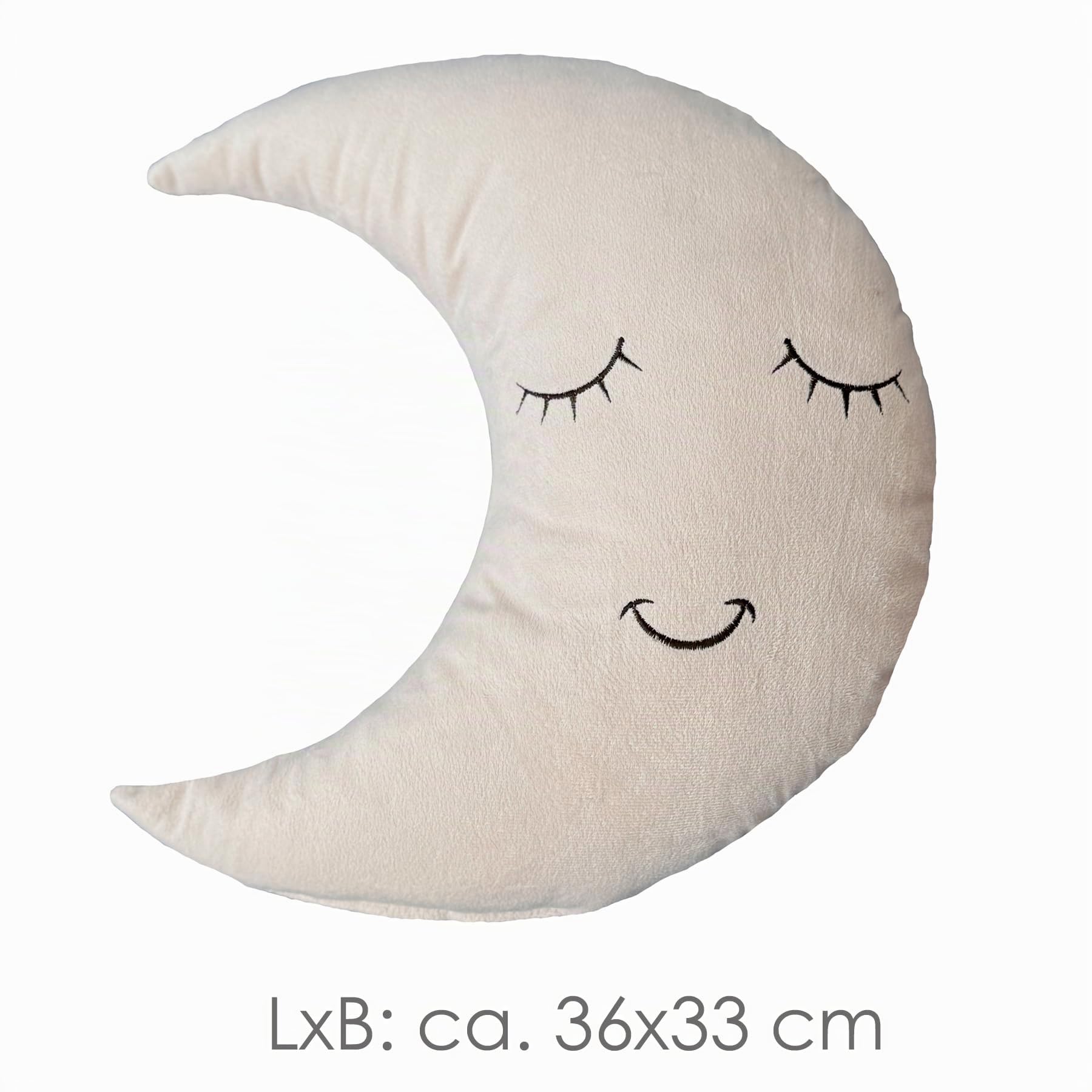 heimtexland Typ916 Mond Kuschelkissen Creme mit Gesicht