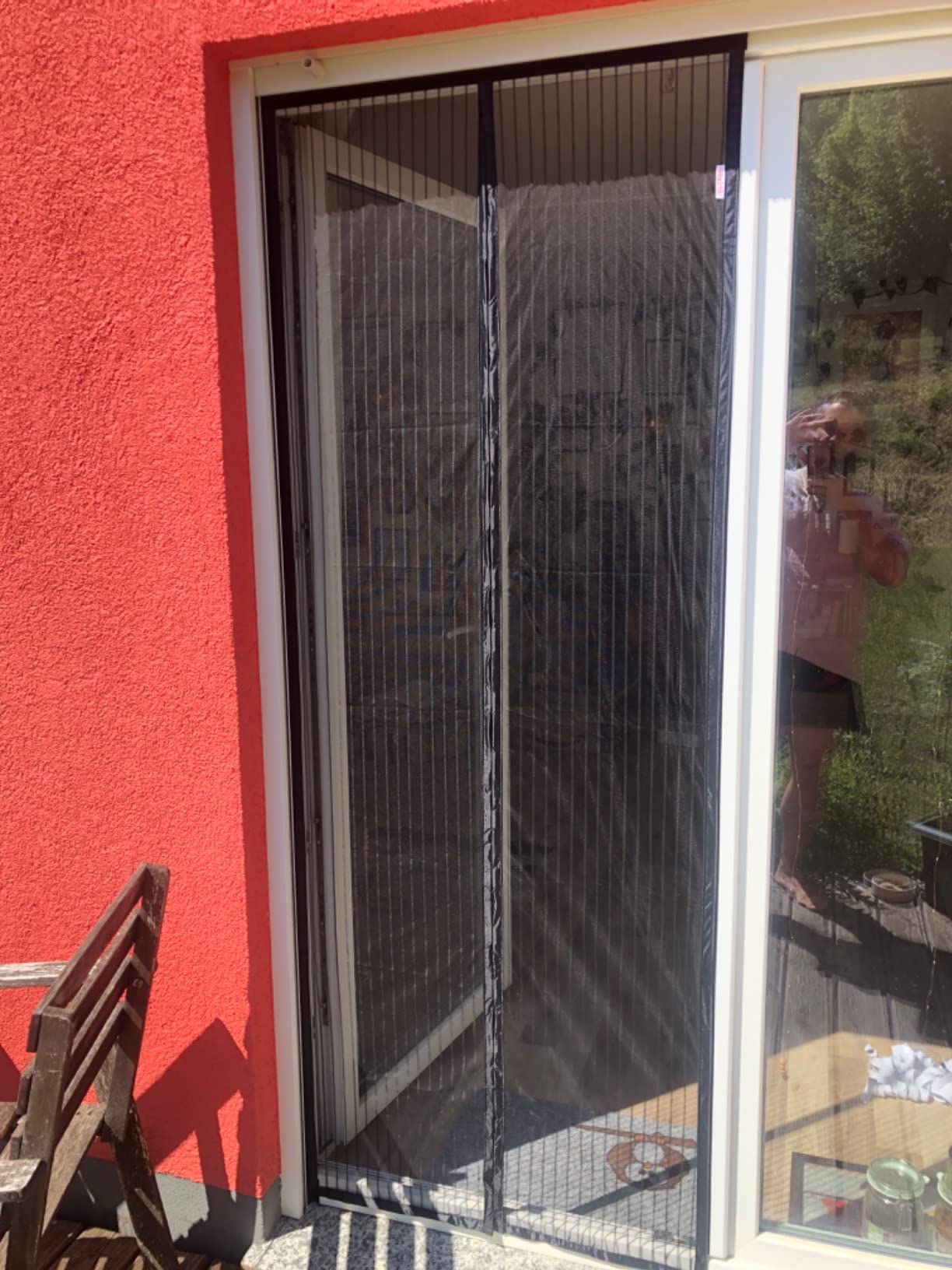 REDFIRE Fliegengitter Tür Magnet 70x220cm schwarz