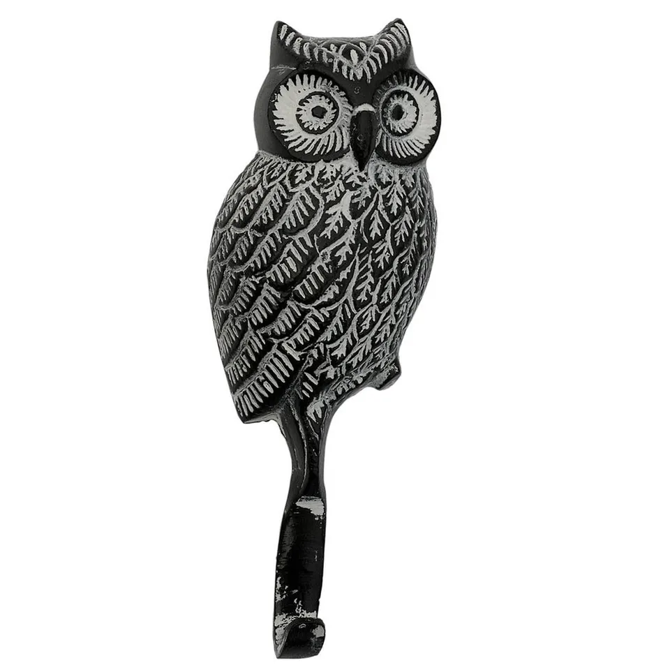 HAB & GUT DH006 Garderobenhaken Eule Gusseisen 23cm
