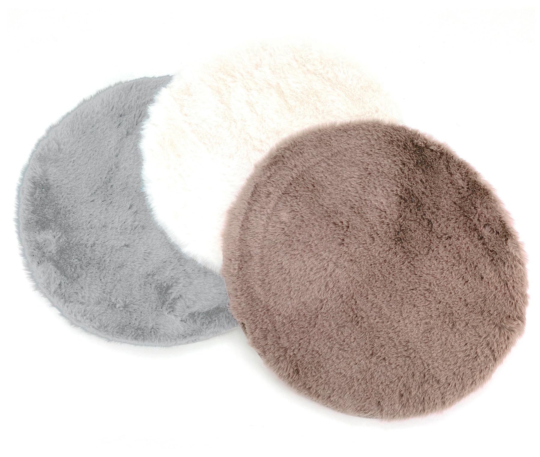 heimtexland Typ838 Sitzkissen Fell 38cm Hellgrau 2er-Pack