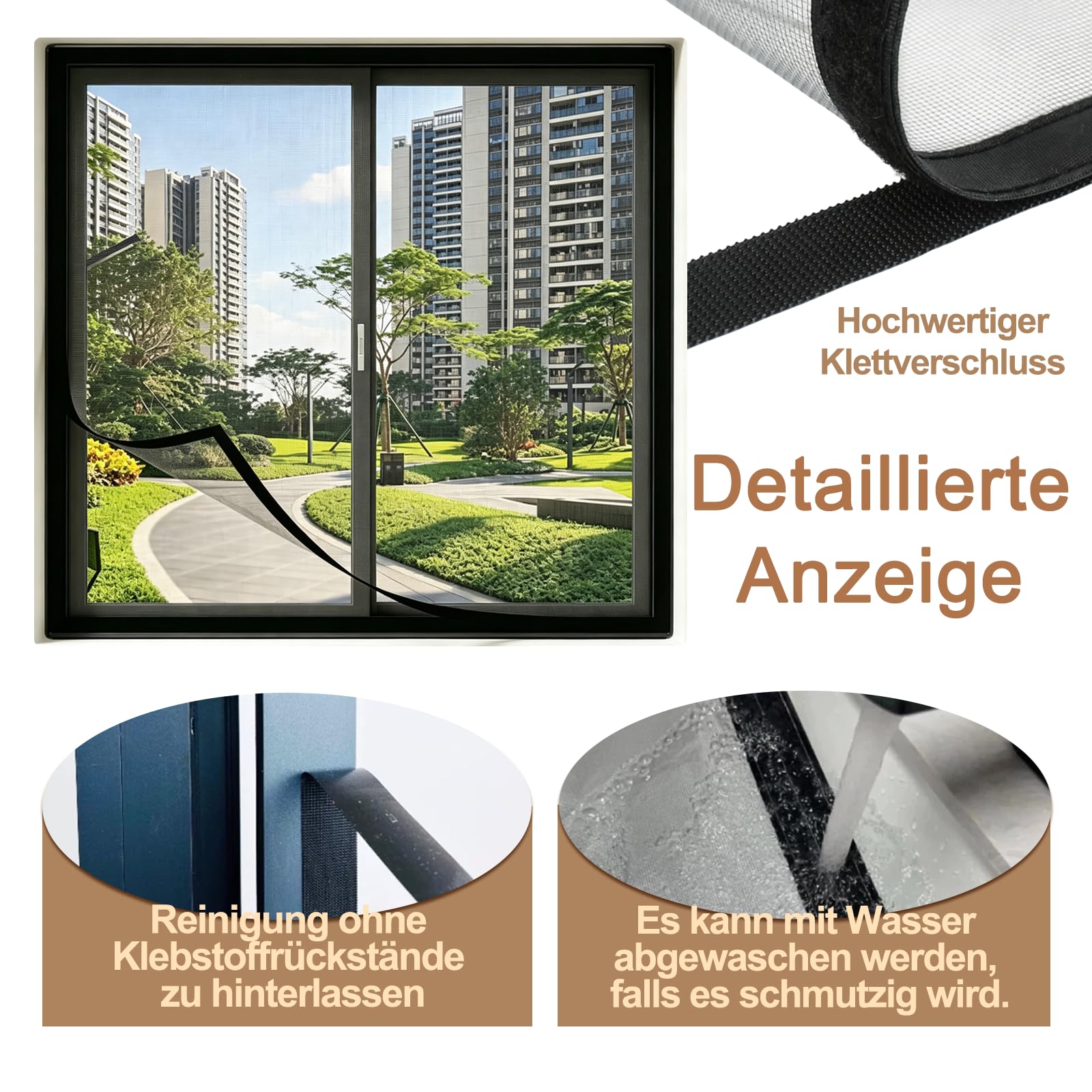 REDFIRE Katzennetz Fliegengitter 115x170cm Grau