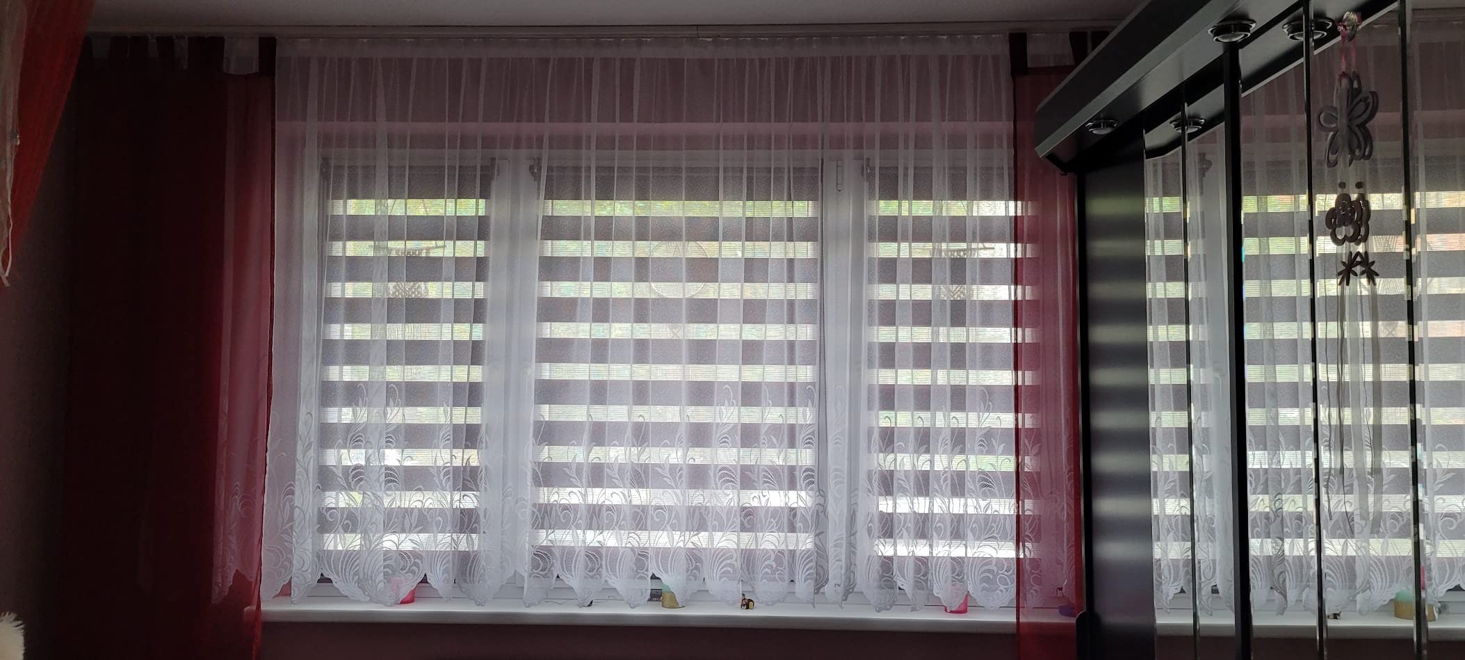 heimtexland Jacquardstore Gardine 100x450 weiß transparent