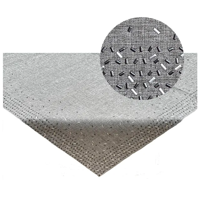 heimtexland Typ712 Tischdecke 85x85 Grau Nieten
