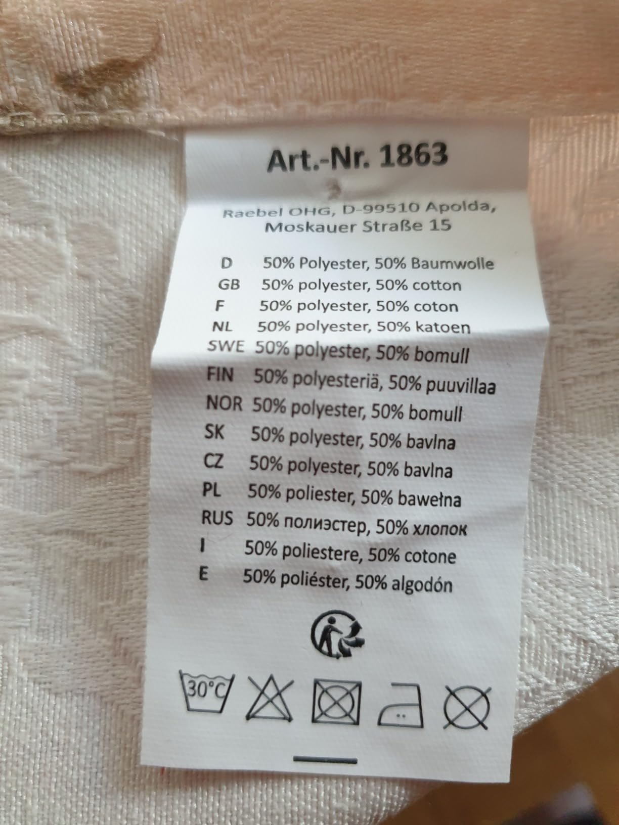 heimtexland Landhaus Rosen Typ442 Kissenhülle 40x40 cm Creme-Rosé