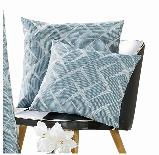heimtexland Typ594 Kissenhülle Petrol-Blau 40x40 cm 3D-Jacquard