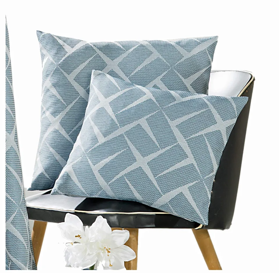 heimtexland Typ594 Kissenhülle Petrol-Blau 40x40 cm 3D-Jacquard