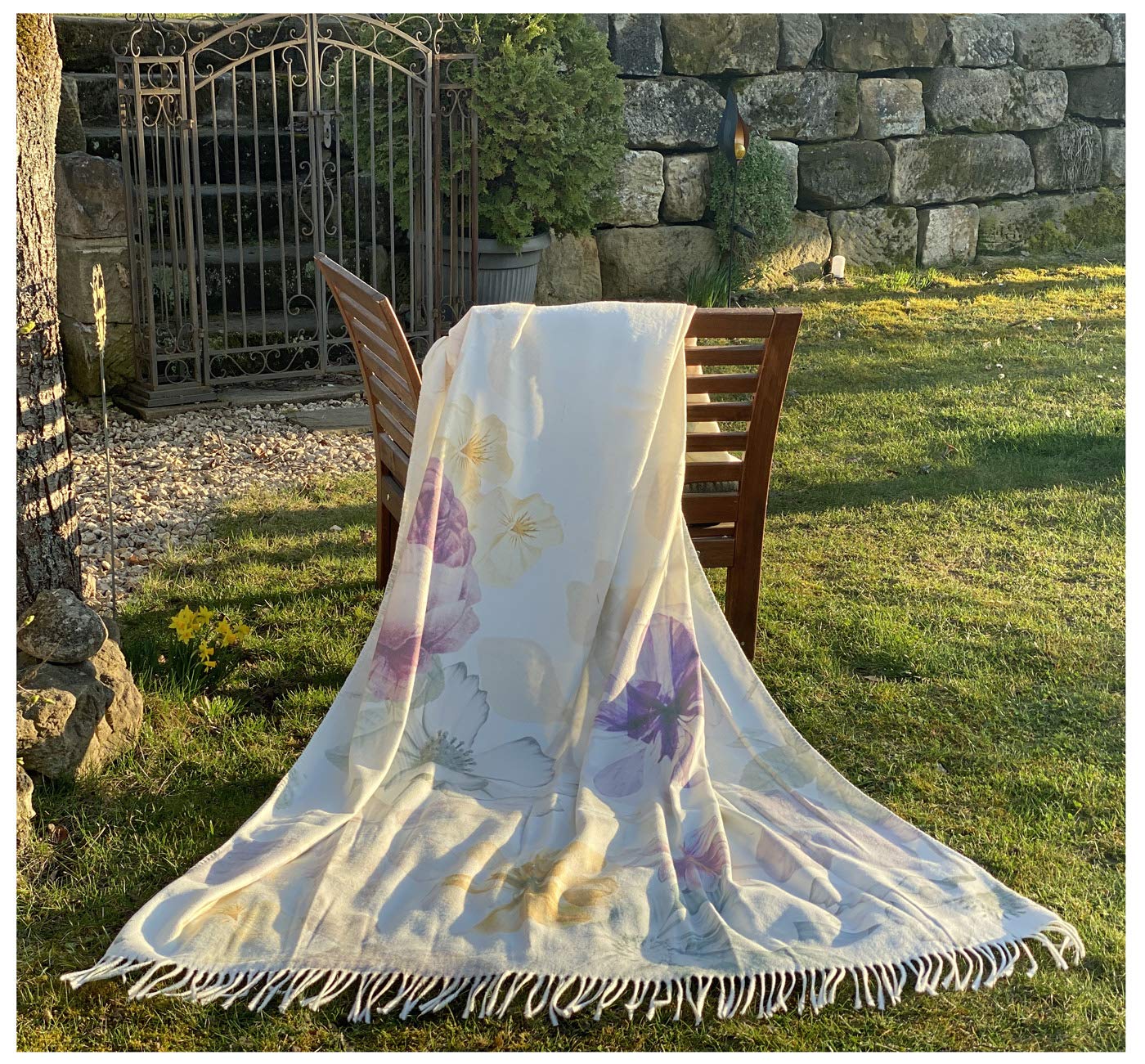heimtexland Aquarell Typ735 Kuscheldecke 200x150 cm pastell