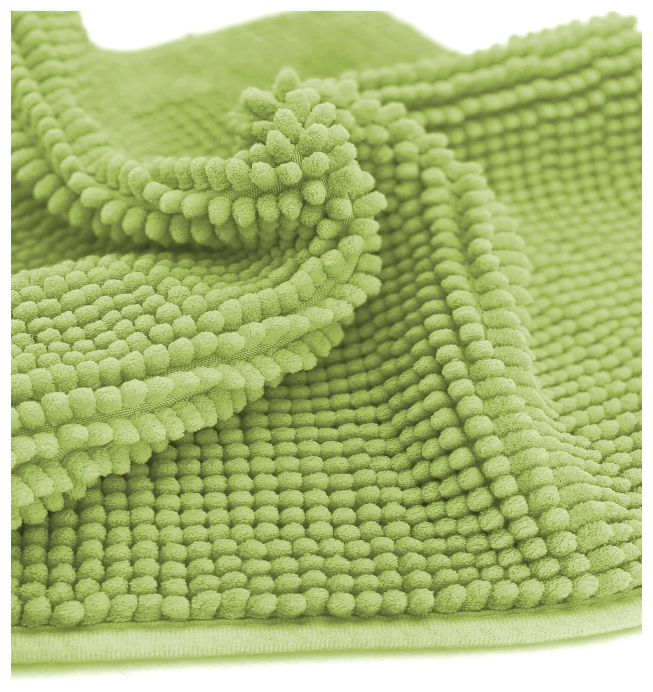 heimtexland Typ771 Badteppich 50x80 Grün Chenille saugstark