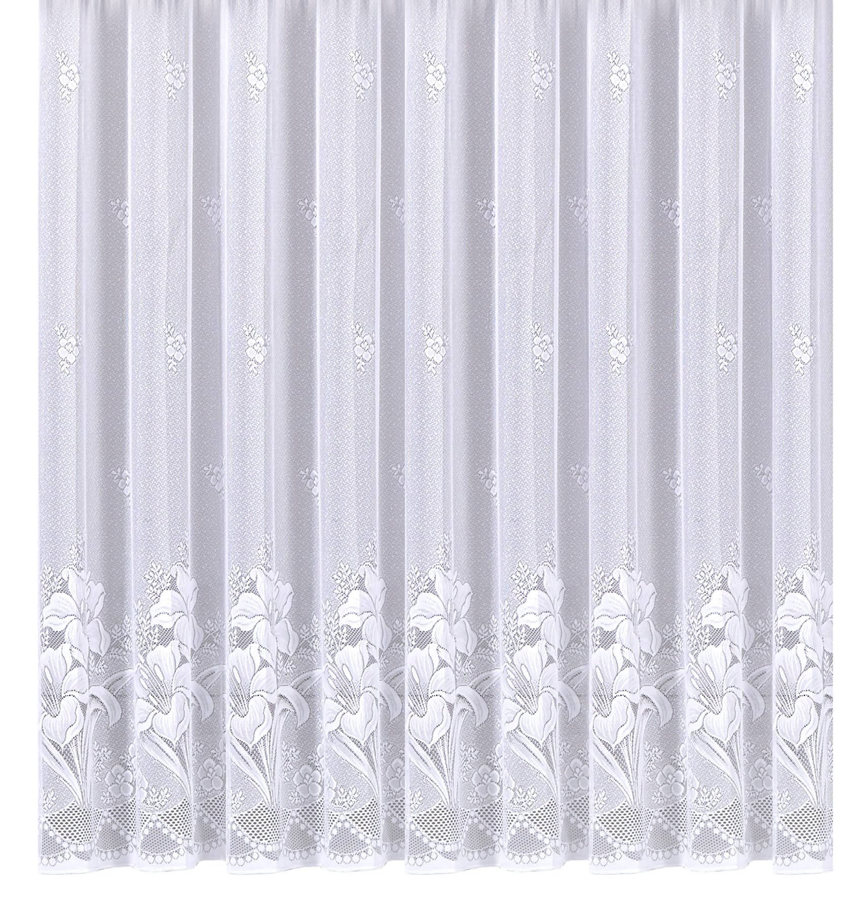 heimtexland Typ43 Store 160x300 weiß Blumen Allover