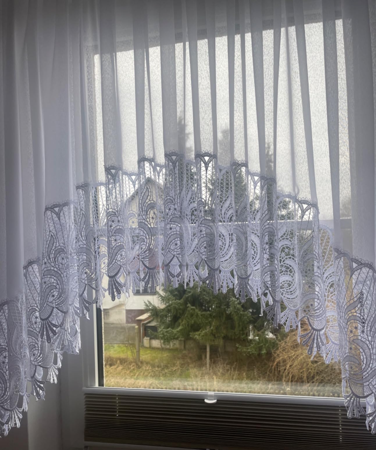 heimtexland Typ516 C-Bogen Store weiß 145x300 transparent