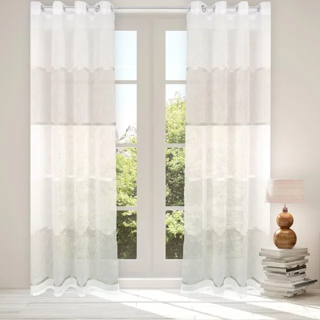 heimtexland Typ562 Ösenschal 245x140 cm sand halbtransparent