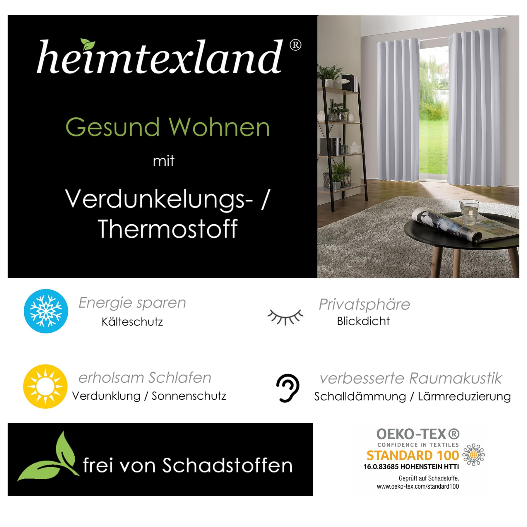 heimtexland Typ139 Gardine blickdicht 245x275 cm Dunkelblau
