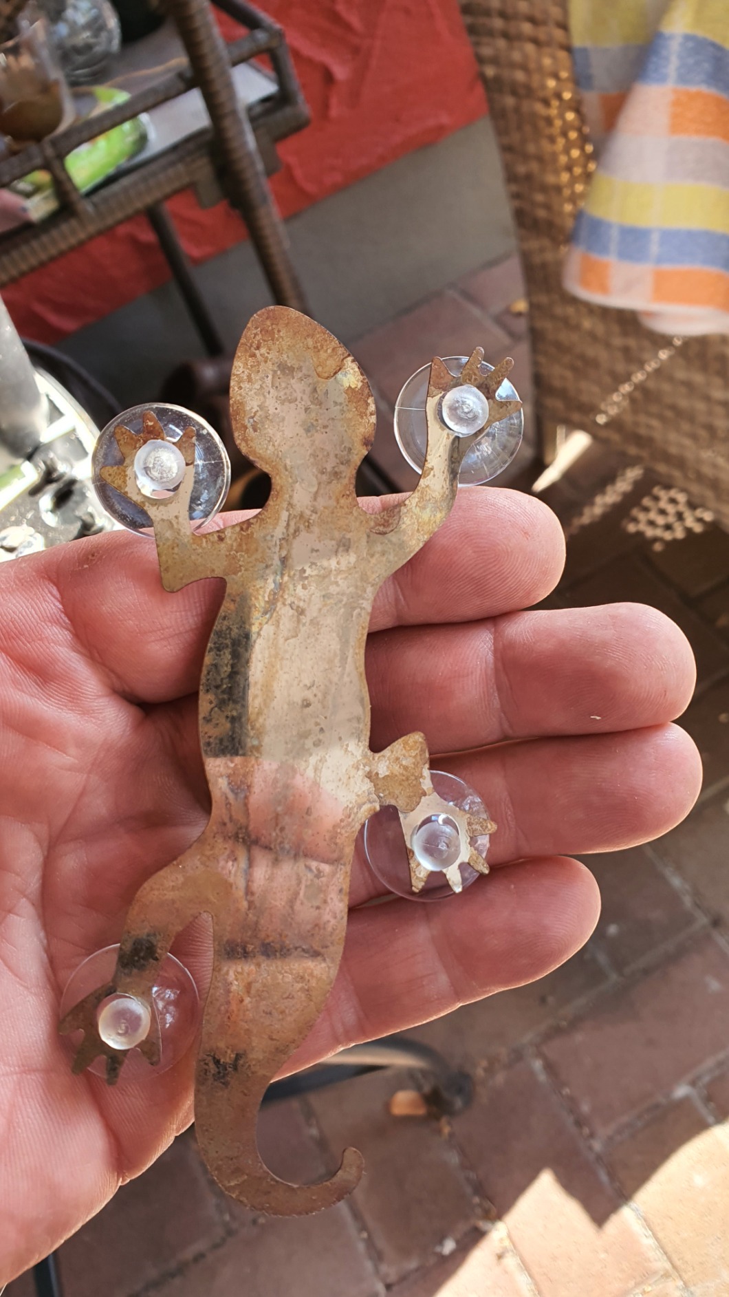 HAB&GUT Gecko Fensterthermometer Schwarz 14 cm