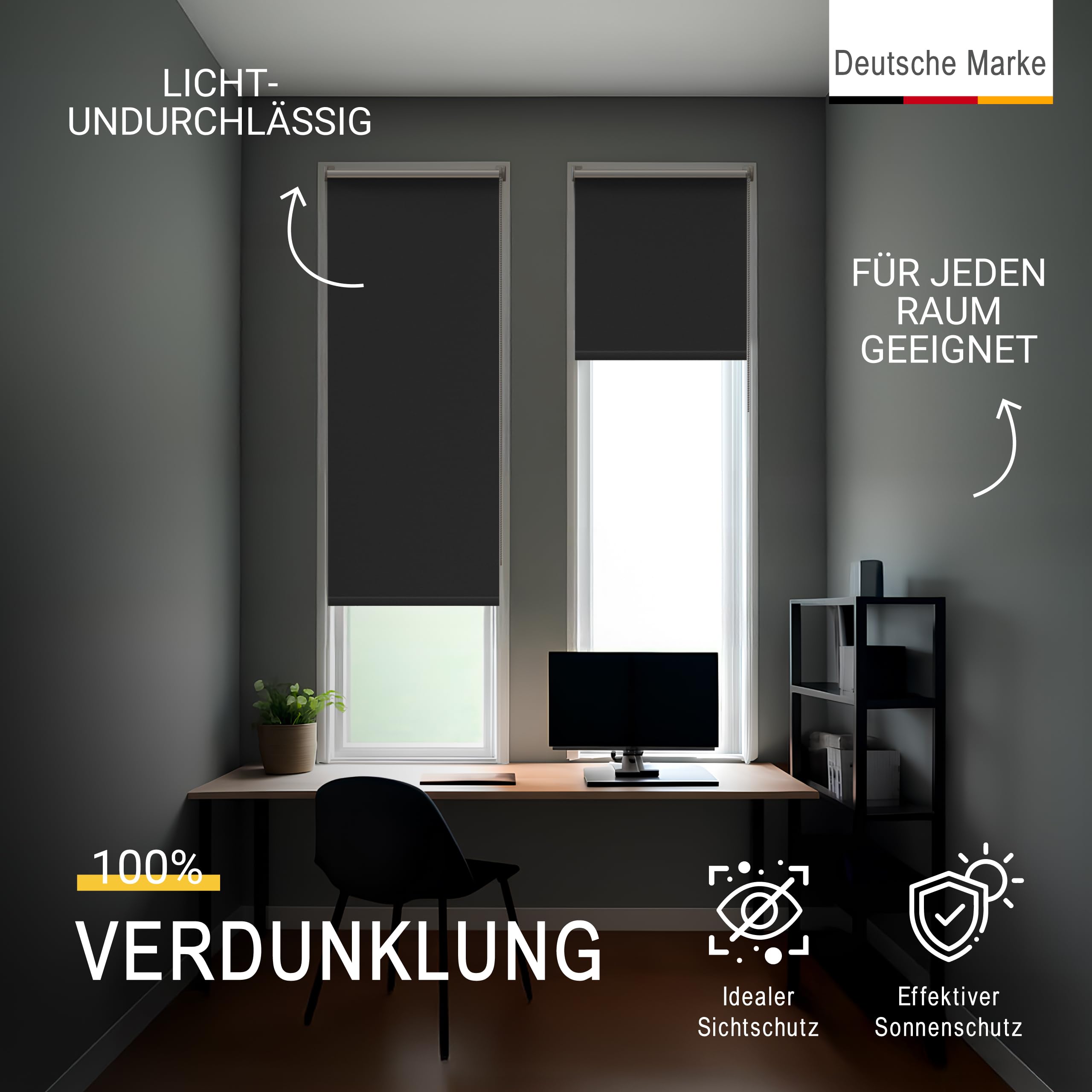 Sol Royal SolReflect T42 Thermorollo ohne Bohren verdunkelnd