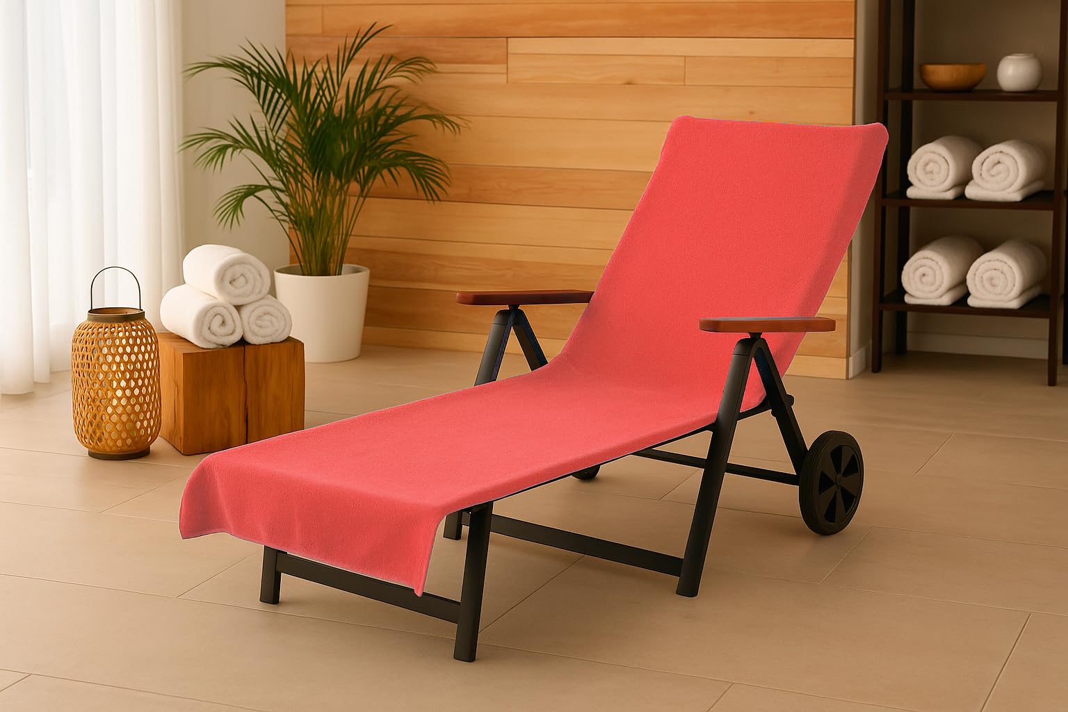 heimtexland Typ811 Liegestuhlauflage 70x200 cm Coral Baumwolle