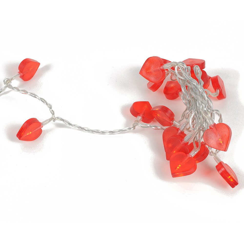 HAB & GUT L006-R Lichterkette Herzen Rot 5 m