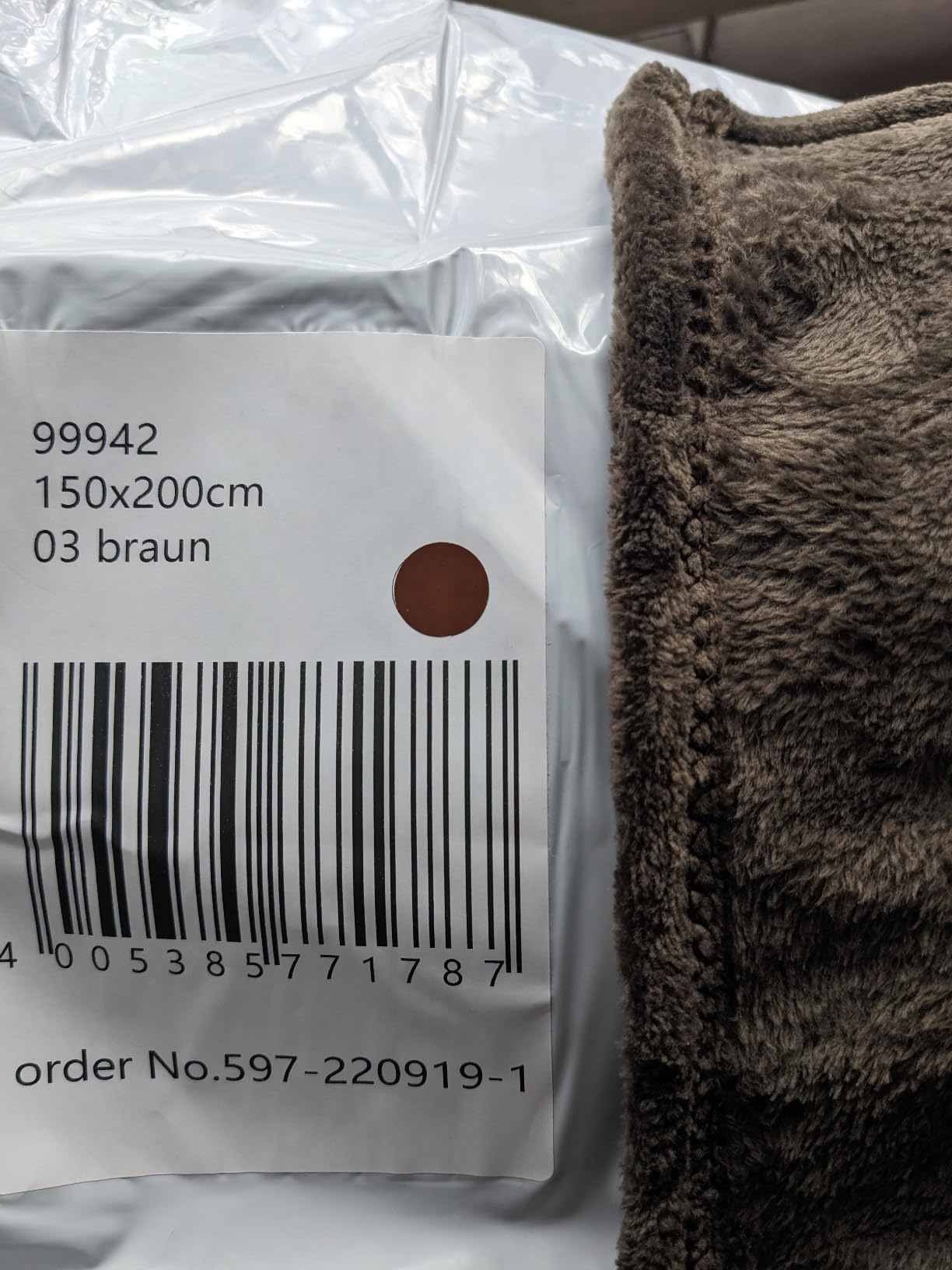 heimtexland Typ176 Kuscheldecke 150x200 creme Flanell