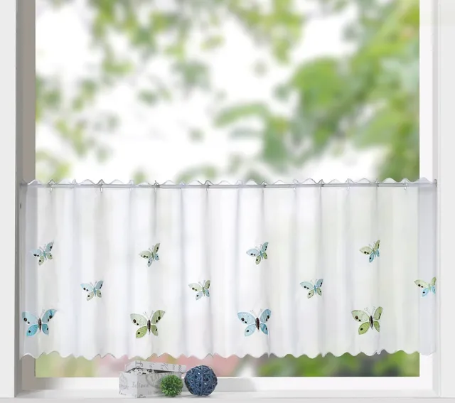 heimtexland Typ328 Scheibengardine 45x150cm Schmetterling