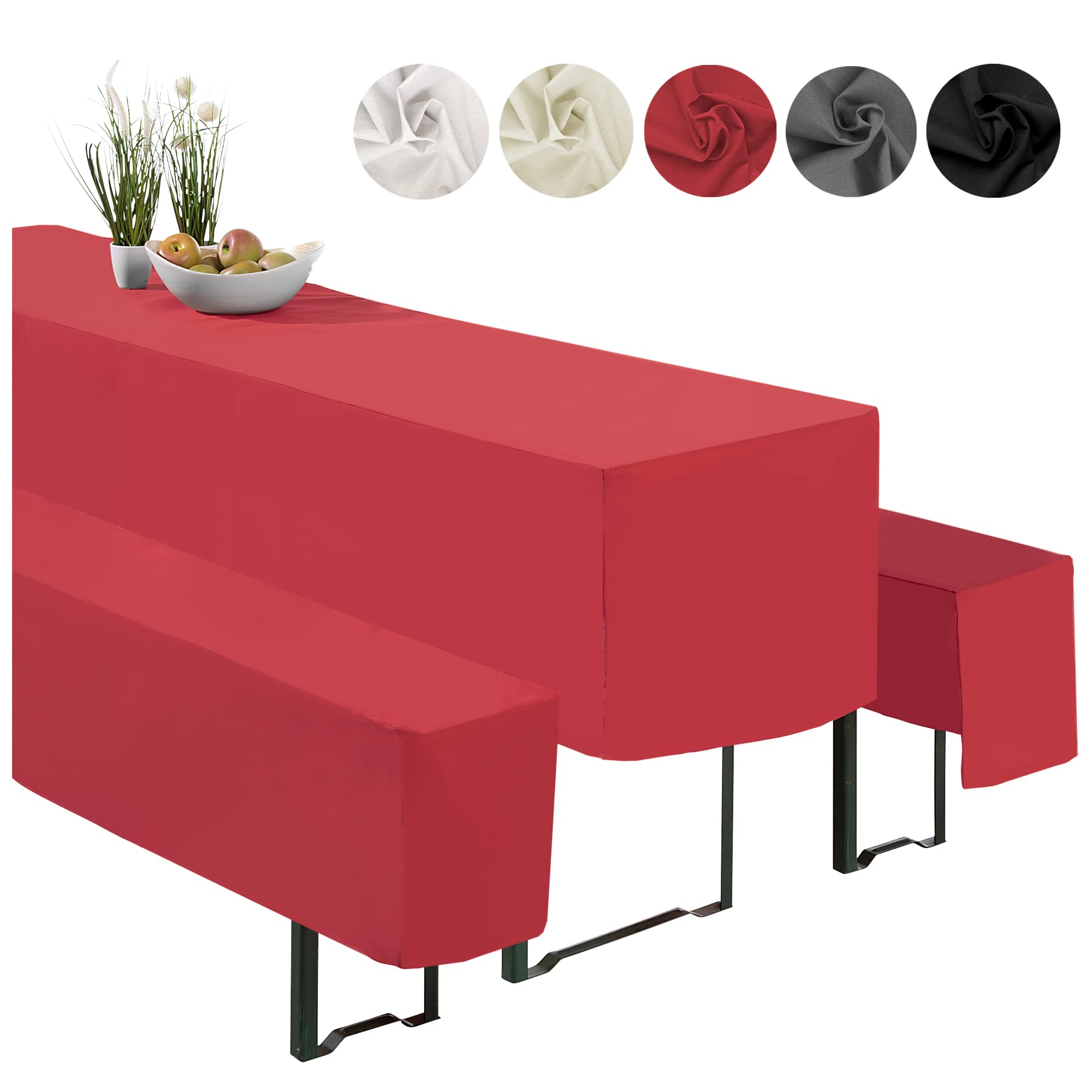 heimtexland Typ860 Hussen-Set 3-teilig Schwarz 70x220 cm