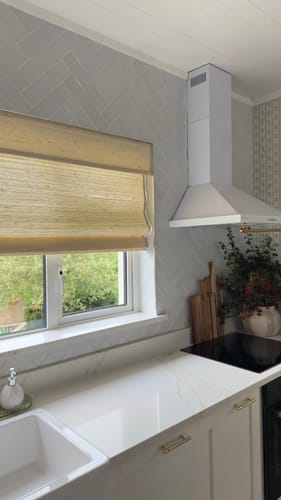 SmartWings Woven Wood Holzrollo natur blickdicht