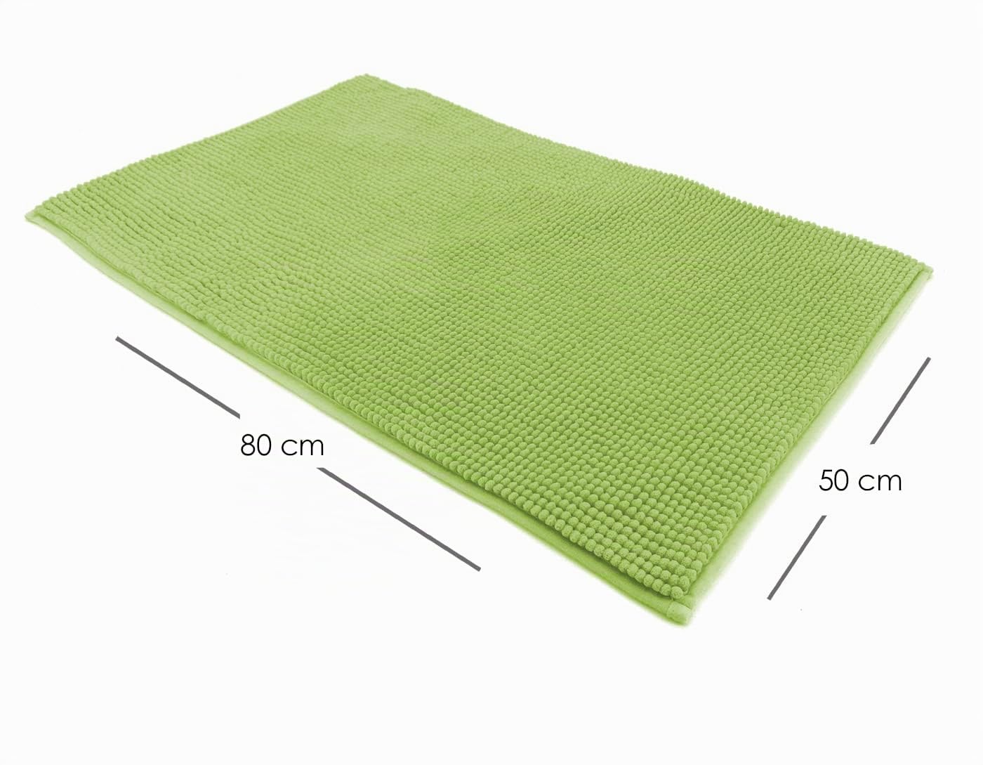 heimtexland Typ771 Badteppich 50x80 Grün Chenille saugstark