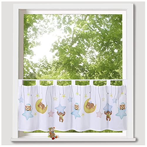 heimtexland Typ757 Scheibengardine 45x120 cm Bären blickdicht