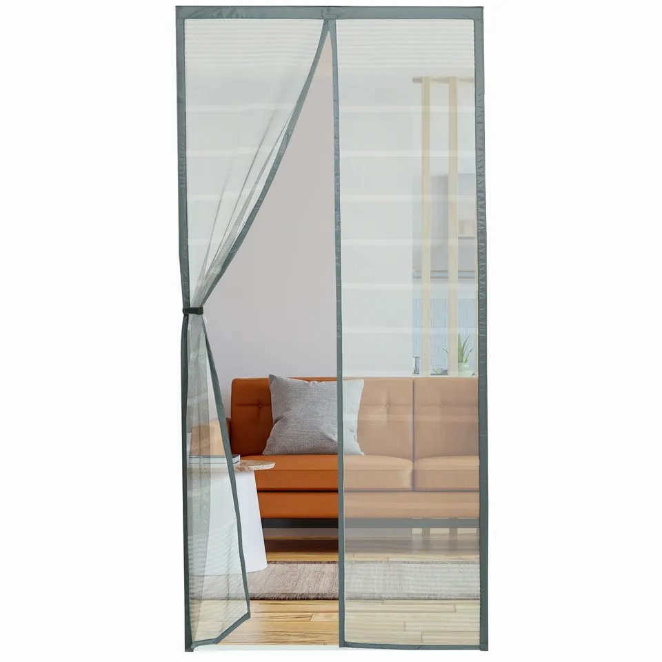 ARCOL Fliegengitter Balkontür 100x220 cm Magnet Grau-Weiß