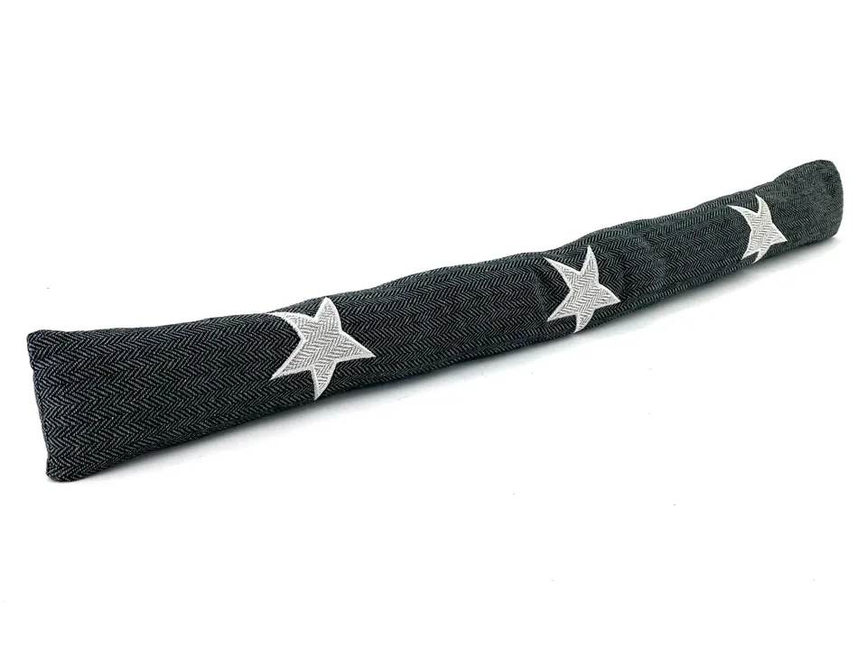 heimtexland Typ856 Zugluftstopper 90x10 cm Stern anthrazit