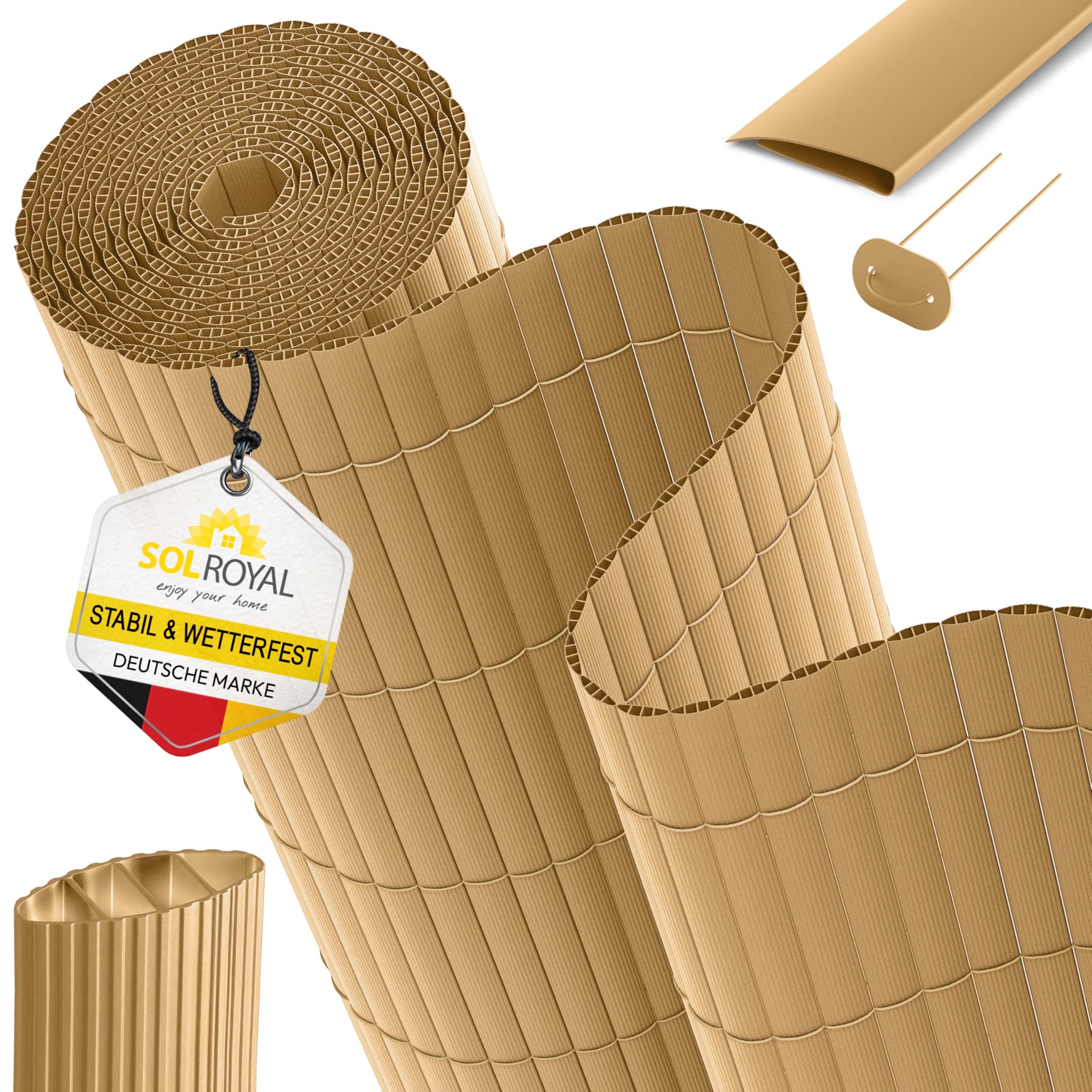 Sol Royal Sichtschutzmatte PVC mit Clips wetterfest