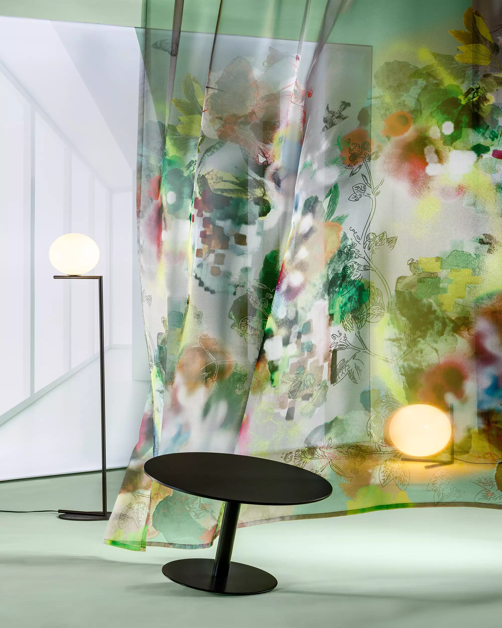 Création Baumann Daydream Voile Gardine transparent floral