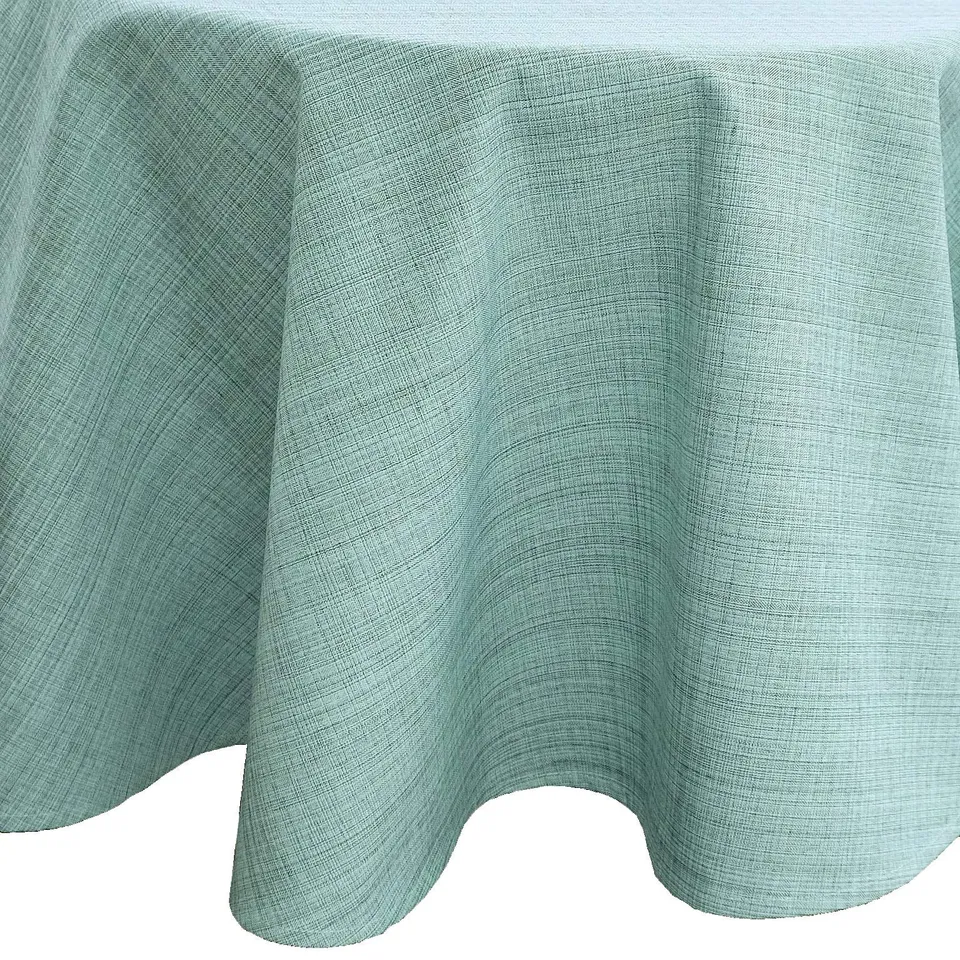heimtexland Typ645 Outdoor-Tischdecke rund 145 mint meliert