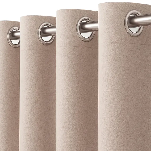 heimtexland Typ921 Thermovorhang 245x135 cm taupe-silber