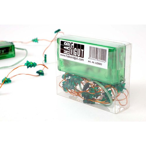 HAB & GUT LED003 Lichterkette Tannen grün Batterie 20er