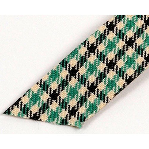 HAB & GUT TT009V Stoffband Grün-Schwarz Karo 15mm 5m