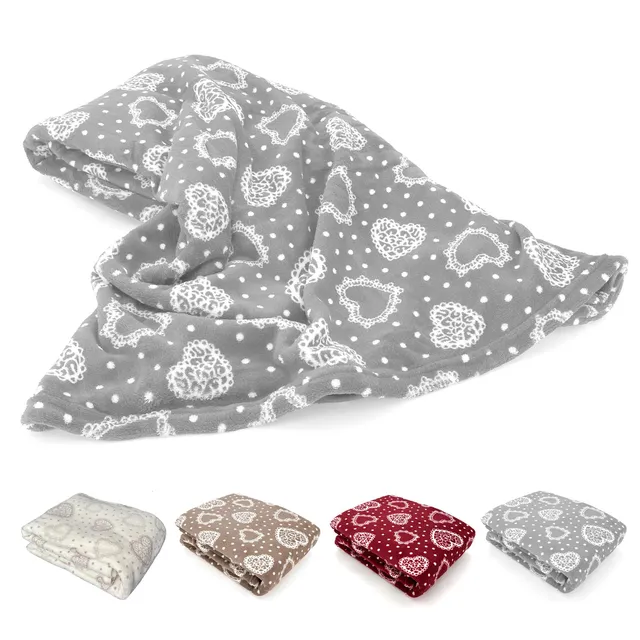 heimtexland Country Chic Typ283 Kuscheldecke 150x200 cm grau weich