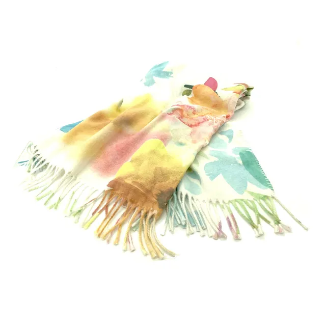 heimtexland Typ735 Kuscheldecke 200x150 Aquarell intensiv Blumen